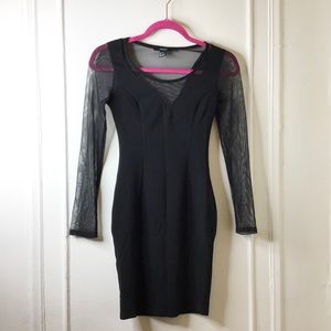 Form fitting black dress